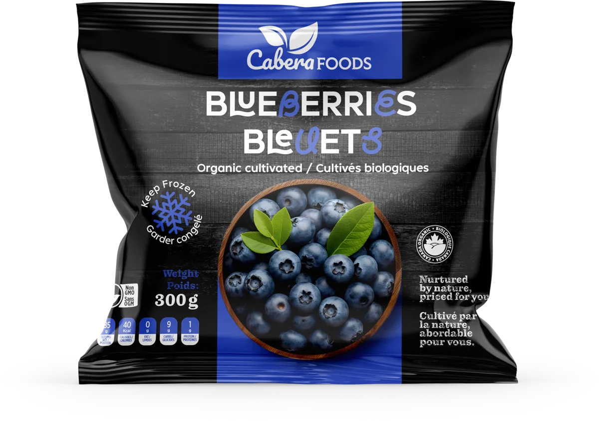 Front of the Cabera Blueberries pack, 300 g