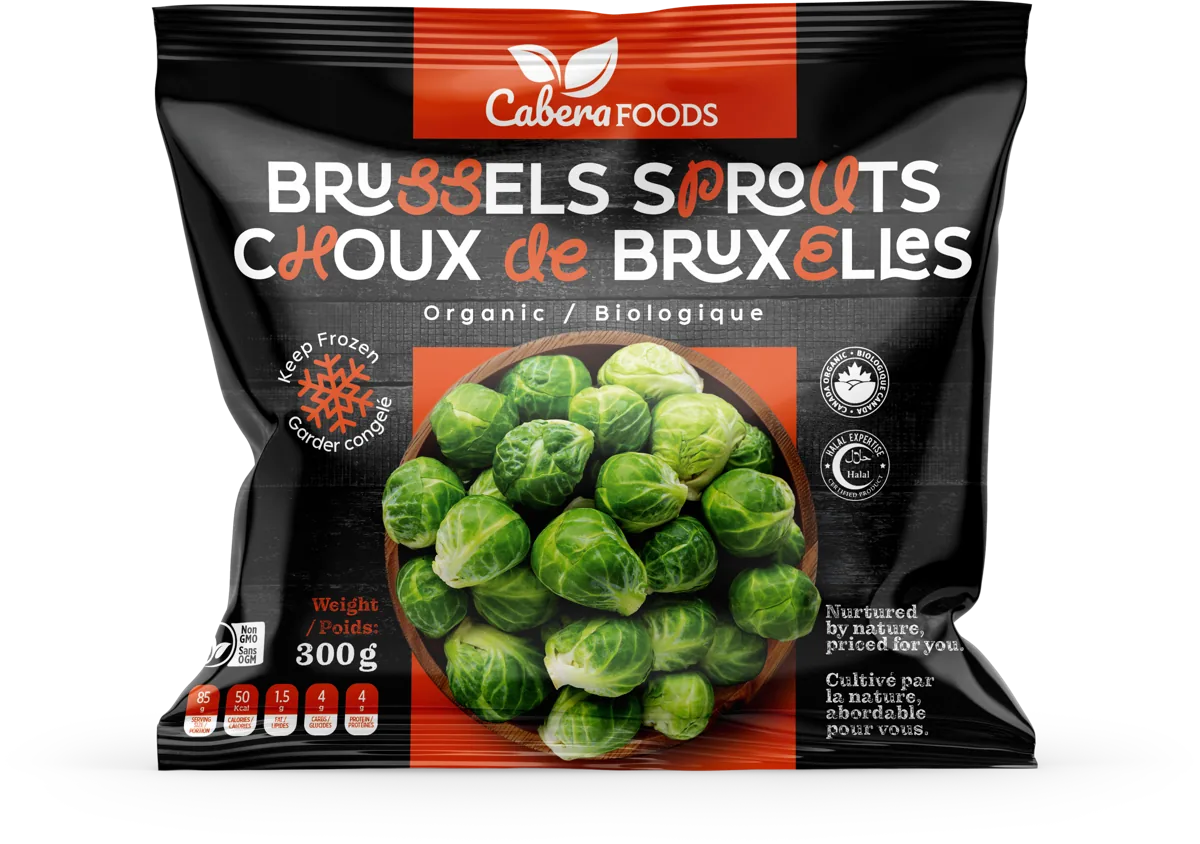 Front of the Cabera Brussels sprouts pack, 300 g