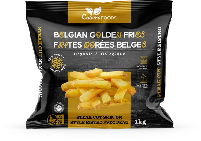 Frites coupe bistro avec peau bio Cabera