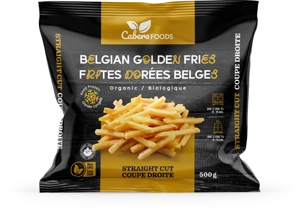 Front of the Cabera Straight cut fries pack, 500 g