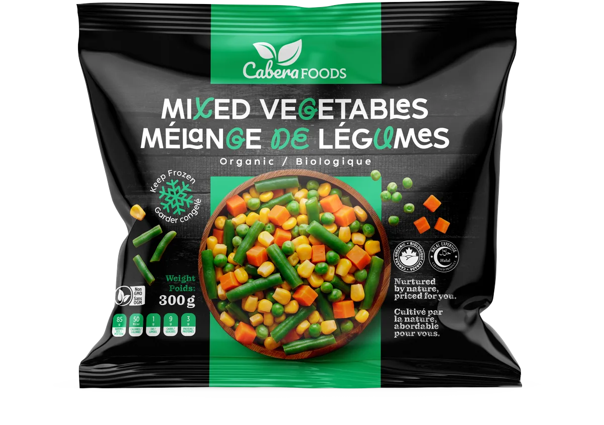 Front of the Cabera Mixed vegetables pack, 300 g
