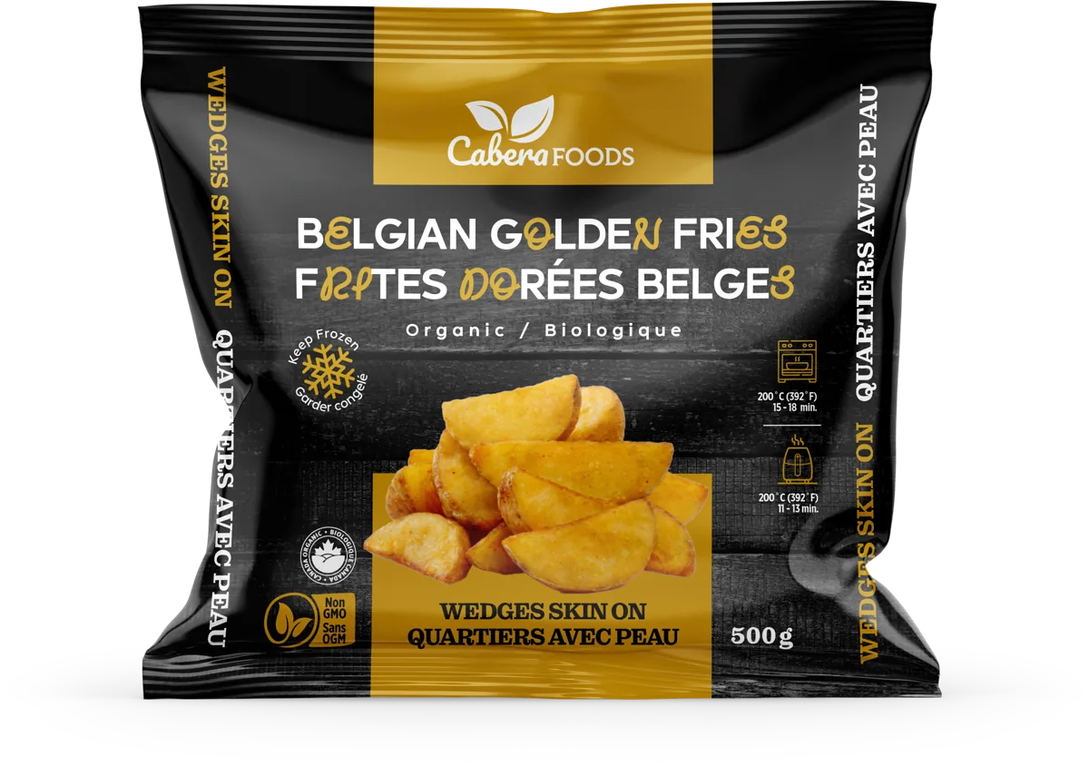 Devant du sac Cabera Quartiers de pommes de terre avec peau, 500 g