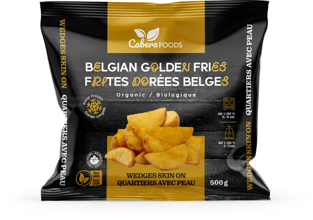 Quartiers de pommes de terre avec peau bio Cabera